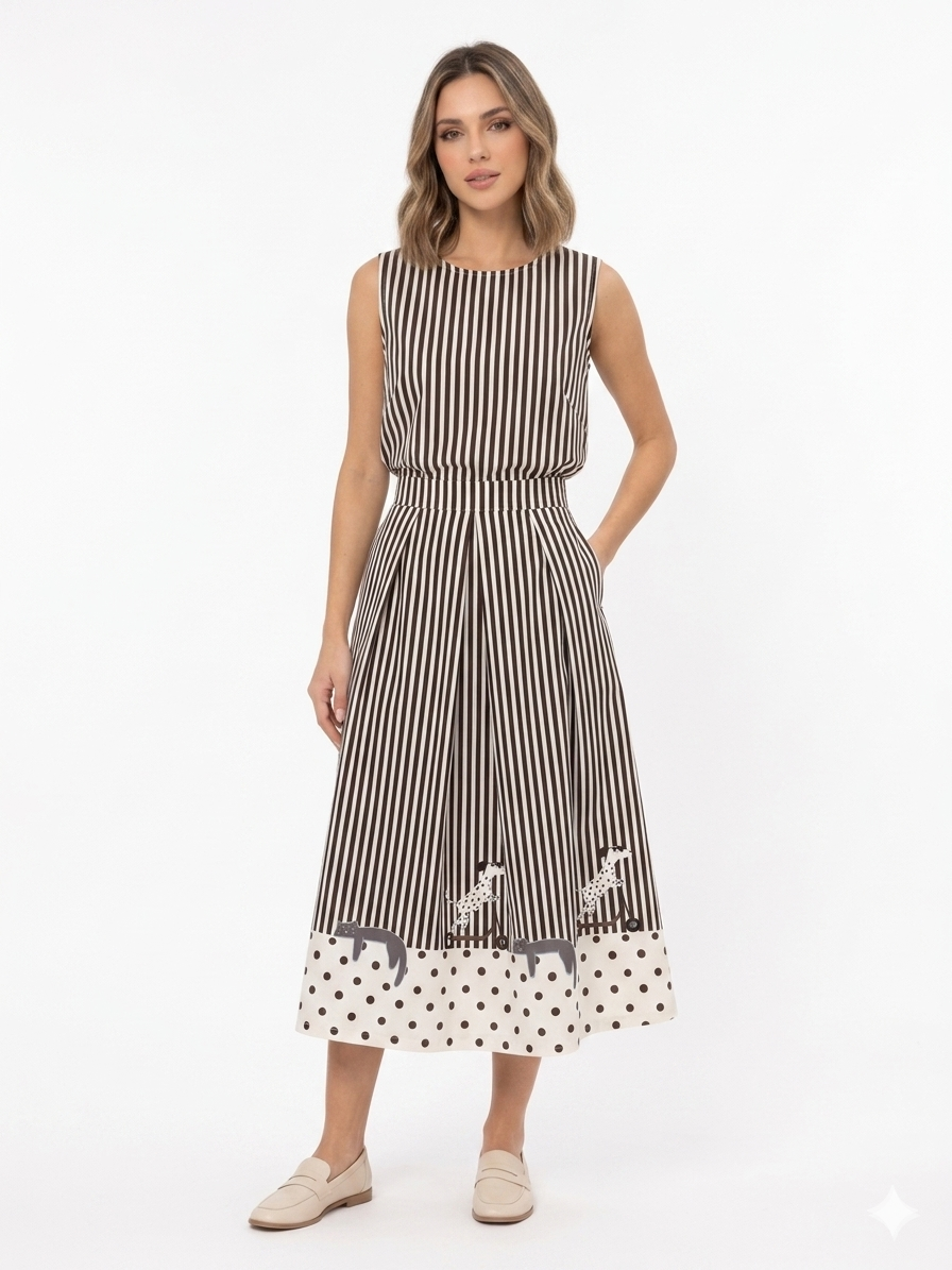 Dashing dalmatian striped skirt 